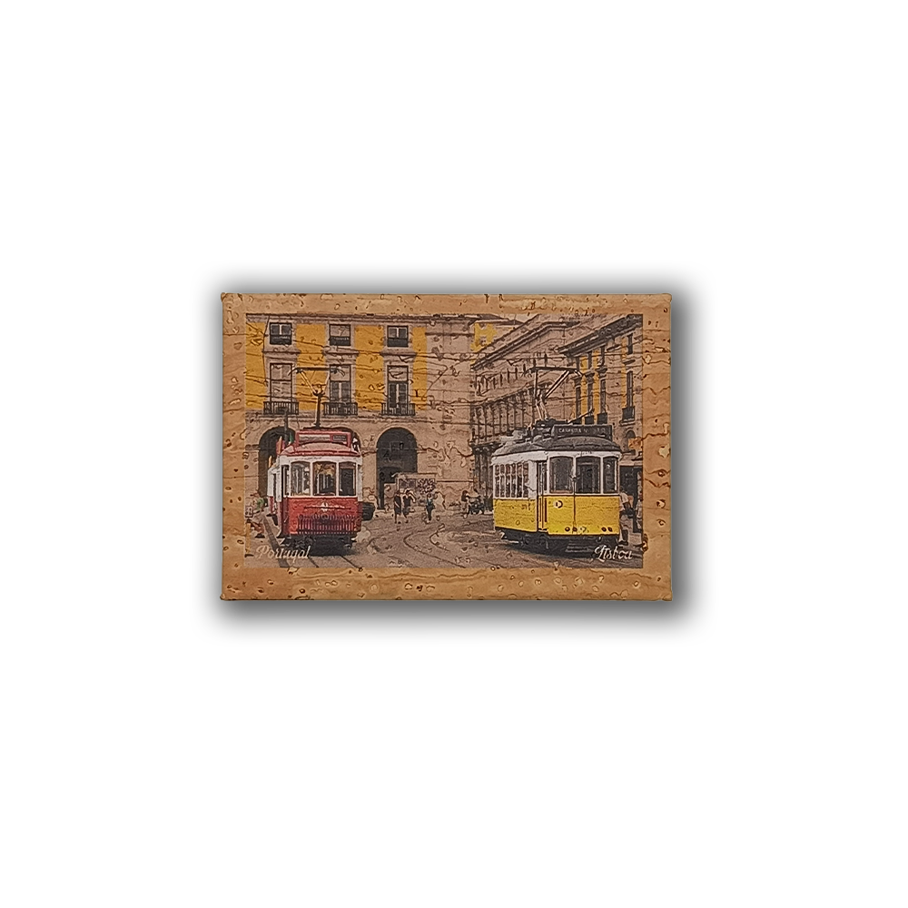 The Yellow & Red - Cork Fridge Magnet
