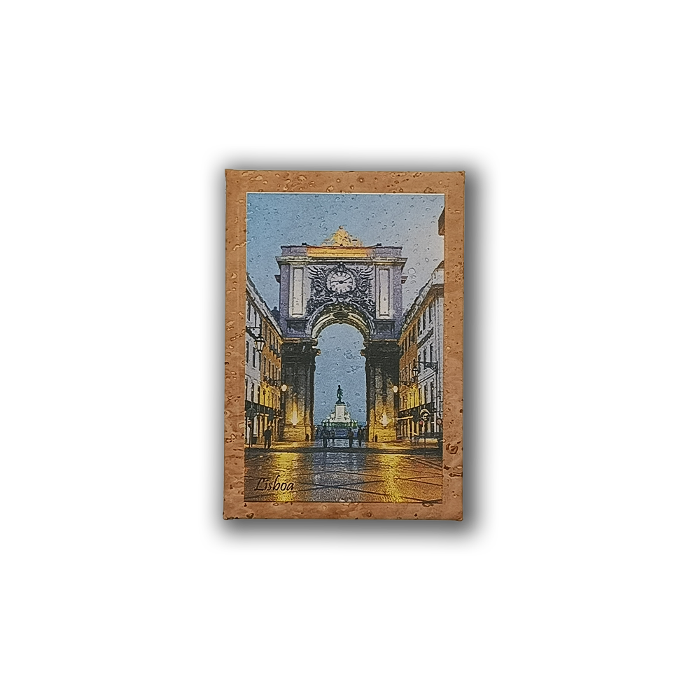 Rua Augusta Arch - Cork Fridge Magnet