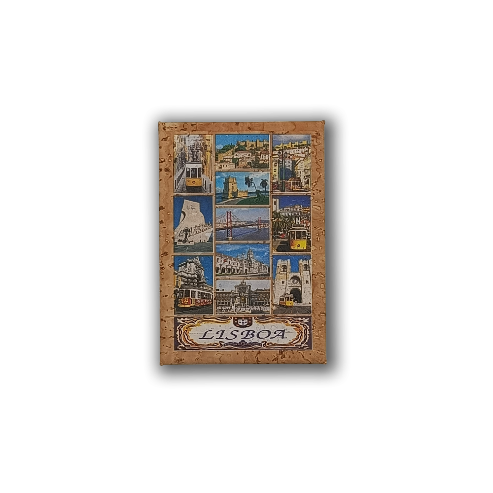 Lisbon in Photos - Cork Fridge Magnet