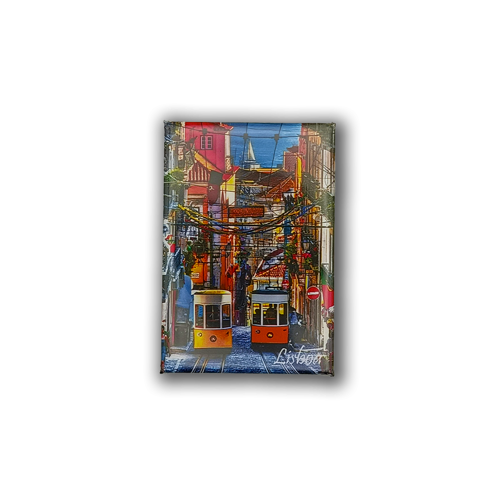 Lisbon Iconic Trams - Fridge Magnet