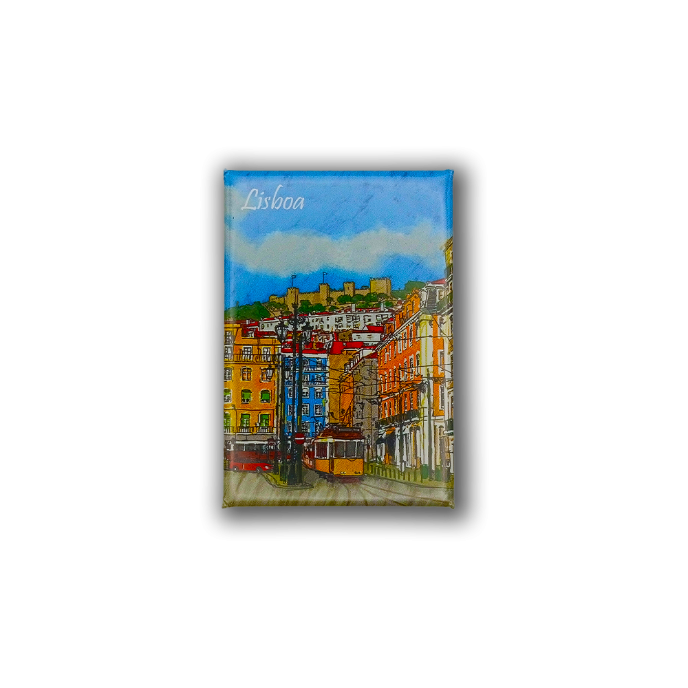 Lisbon Painting - Fridge Magnet
