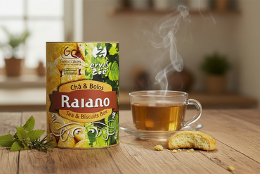 RAIANO Biológico - Chá de Ervas e Broas de Mel em Lata Eco | Geocakes