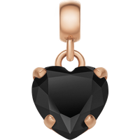 Daniel Wellington DW Charm Heart Crystal One Size Rose Gold/Black