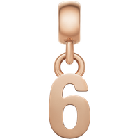 Daniel Wellington DW Charm Number 6 Rose Gold