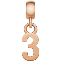 Daniel Wellington DW Charm Number 3 Rose Gold