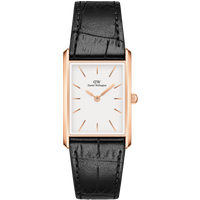 Daniel Wellington DW Watch Bound Black Crocodile Rose Gold 35x24mm
