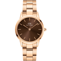 Daniel Wellington DW Watch Iconic Link Amber 32mm Rose Gold