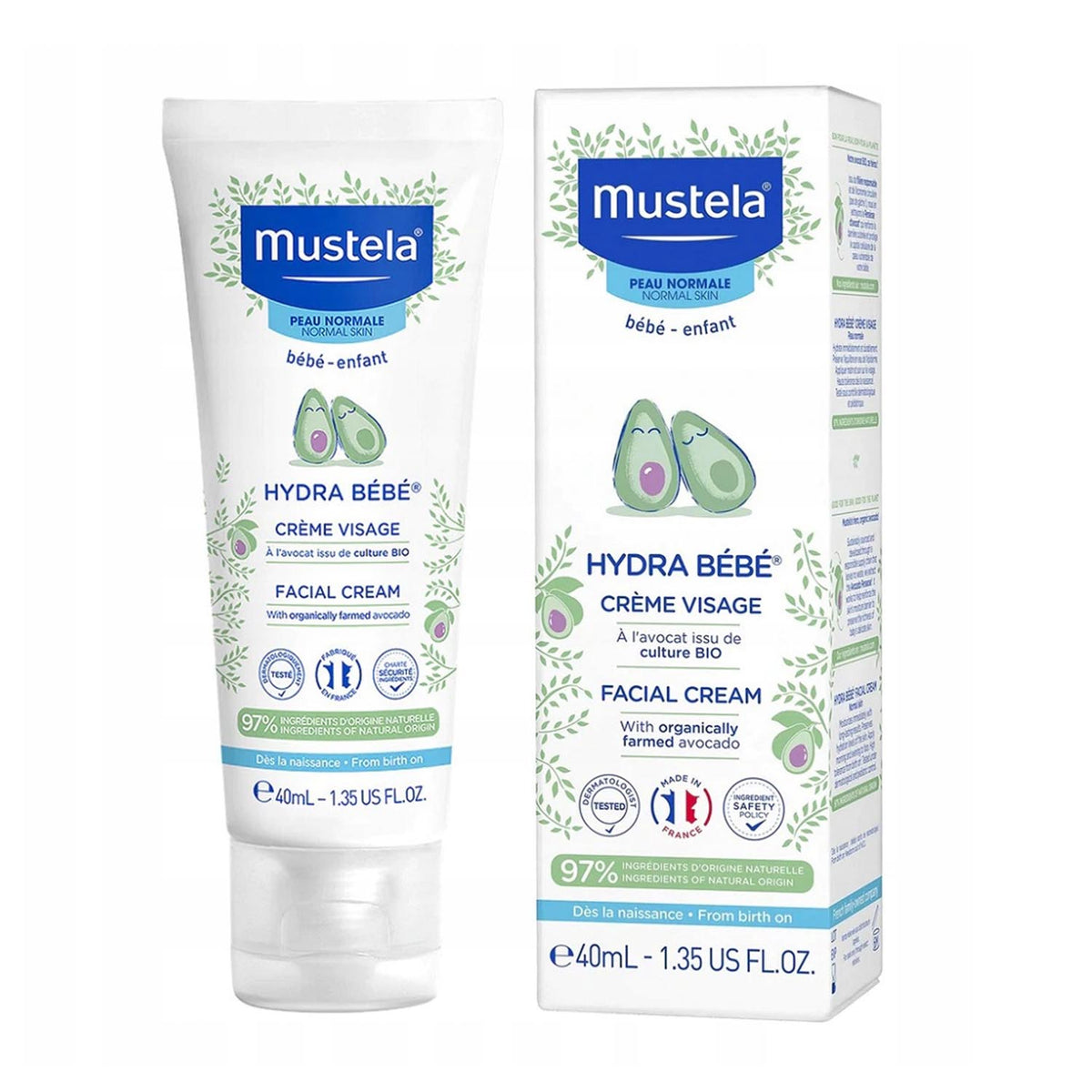 Mustela Hydra Bébé Creme Facial Hidratante – 40 Ml