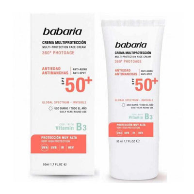 Babaria Multi-Proteção Creme Facial Anti-idade SPF 50+ 50 ml