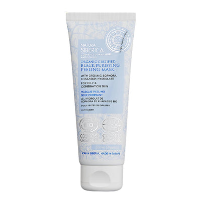 natura siberica black purifying peeling mask piel gasa 75ml