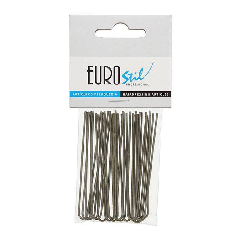 eurostil cabelo horquillas para moño 65mm bronce 20un