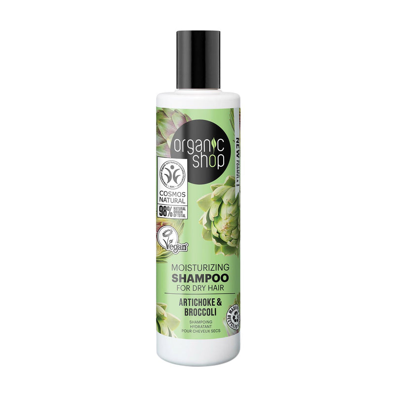 organic shop artichoke moisturizing champô cabelo seco 280ml