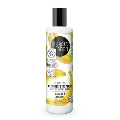 Organic Shop Banana Refillin Amaciador Cabelo Normal 280 ml