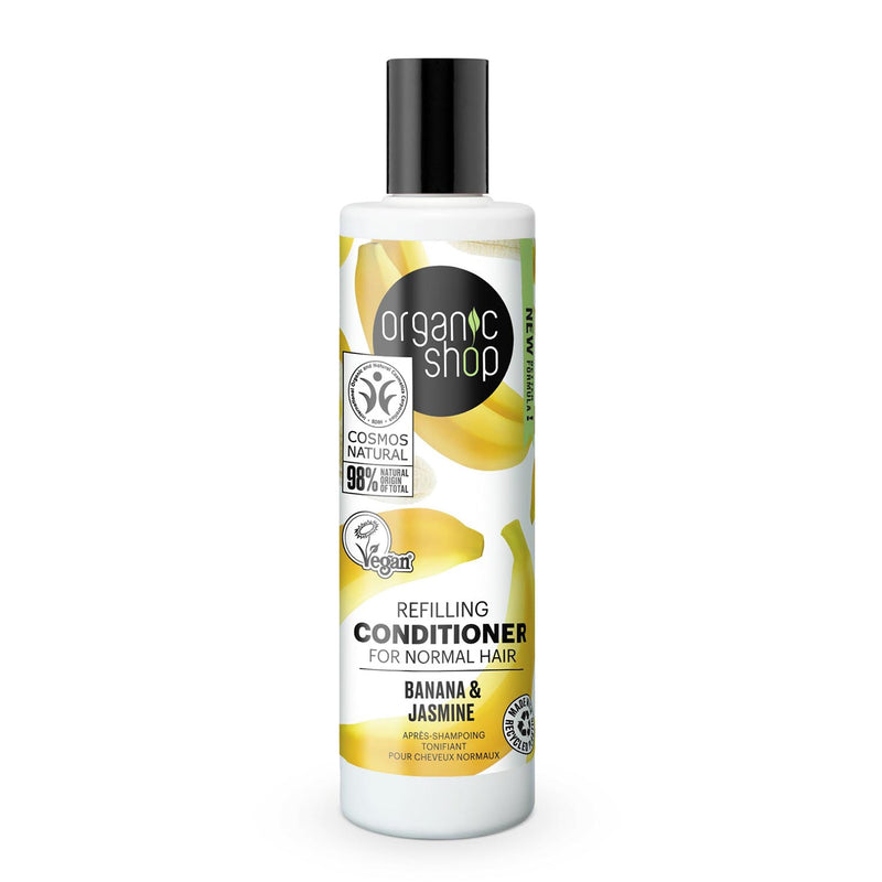 organic shop banana refillin amaciador cabelo normal 280ml