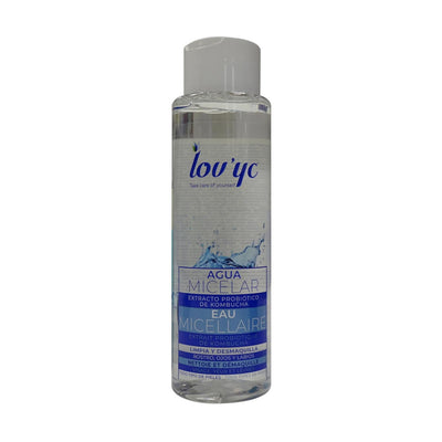 lovyc probiótico kombucha água micelar rostro ojos y labios 500ml