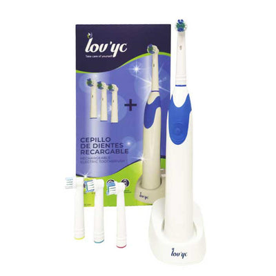 lovyc recargable cepillo de dientes """+4 cabezales""""""""" 1un