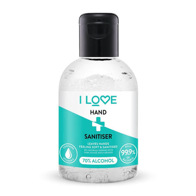 I Love Hand Sanitisser Gel Higienizante Mãos 70% Álcool 100 ml