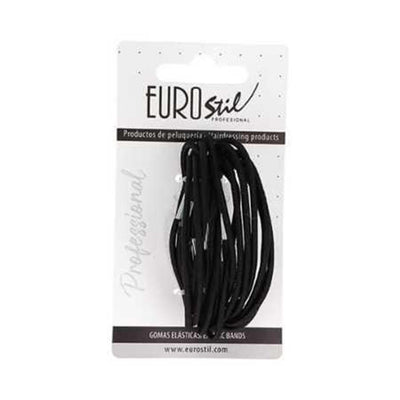 Eurostil Colita Preto Elásticos Finas Pack 1 unidade
