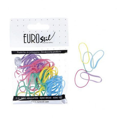 Eurostil Cabelo Bolsa de Elásticos Coloridos 50 unidades